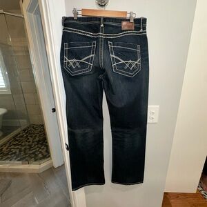 BKE Dark Blue Denim Jeans with Contrast Stitching